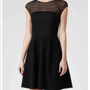 REISS Maya Lace Bodice dress